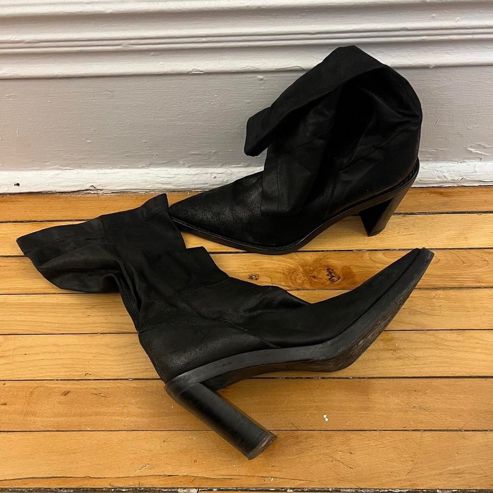 Ann Demeulemeester soft leather heeled boots